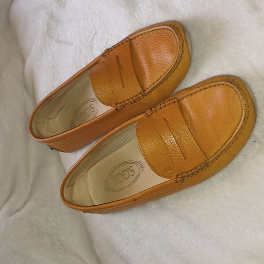 Tod's Shoes Orange Gommini Loafers